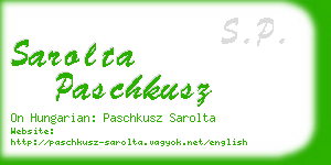 sarolta paschkusz business card